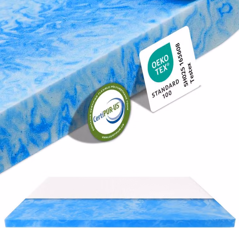 Materasso topper in schiuma viscoelastica, 90 x 200 cm, 5 cm di spessore, per alleviare la pressione, ideale per la camera da letto