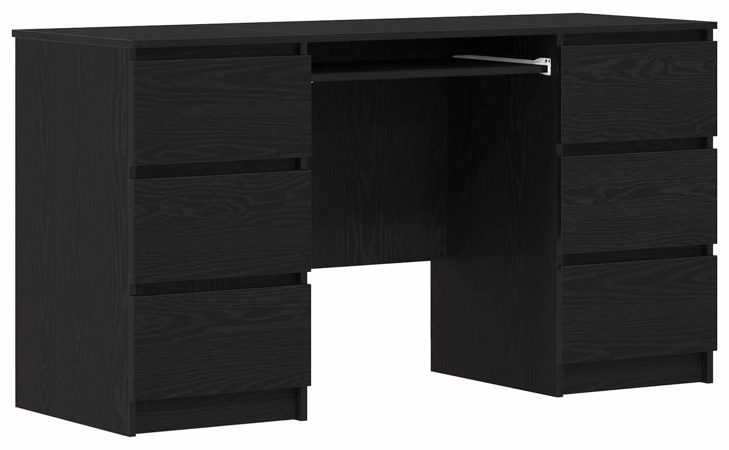 Scrivania Rovere Nero 140 x 50 x 76 cm Legno multistrato