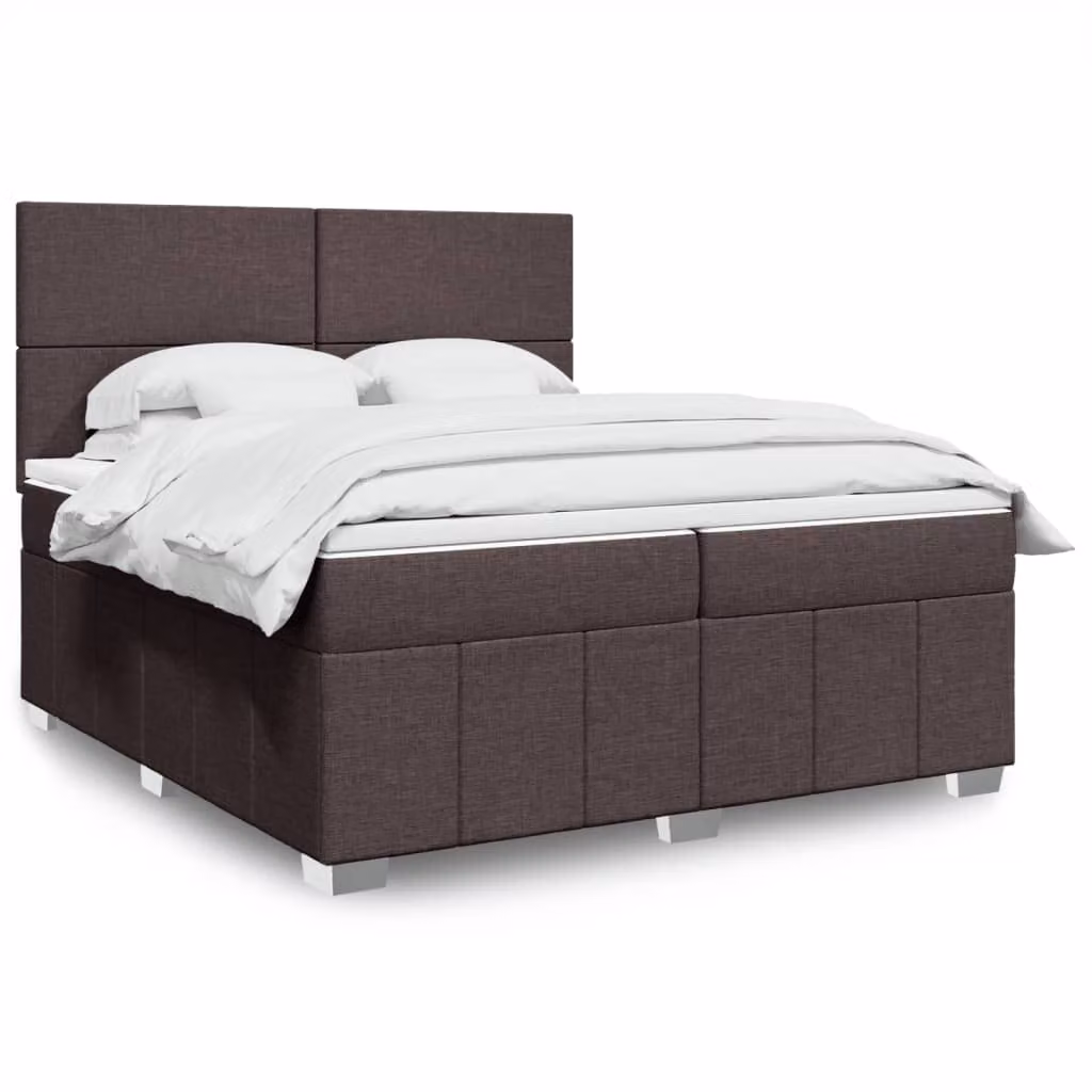 vidaXL Letto Ibrido con Materasso a Molle Insacchettate e Struttura in Legno di Pino, Marrone e Bianco, L/P/H: 200 x 200 x 150,5 cm