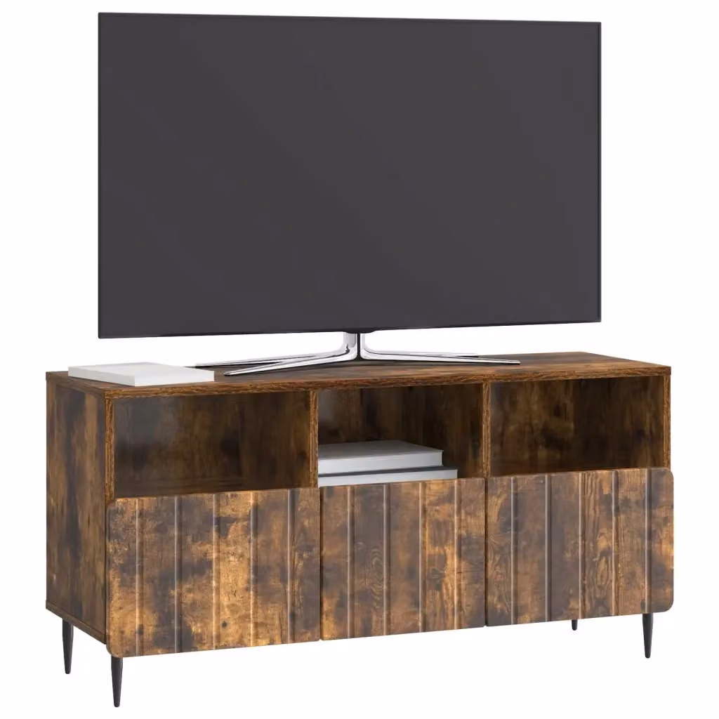 Mobile TV-Credenza Design In in Rovere Fumo, Marrone, L/P/H: 102 x 34,5 x 50 cm – 2