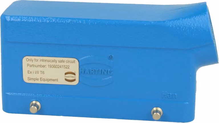 HARTING Han 24B EX Involucro a manicotto, 1xM32 uscita cavo laterale, per 2 staffe (nella parte inferiore) - 1 pezzo