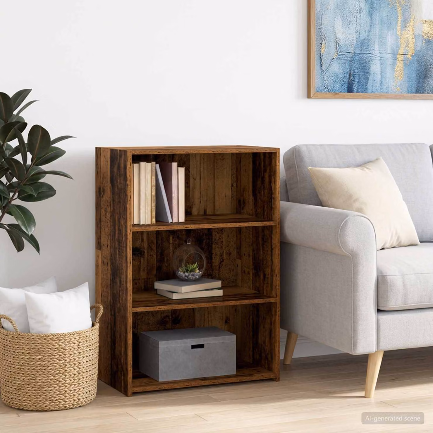 Credenza moderna vidaXL in legno ingegnerizzato color marrone L 70 cm, P 41 cm, H 93 cm
