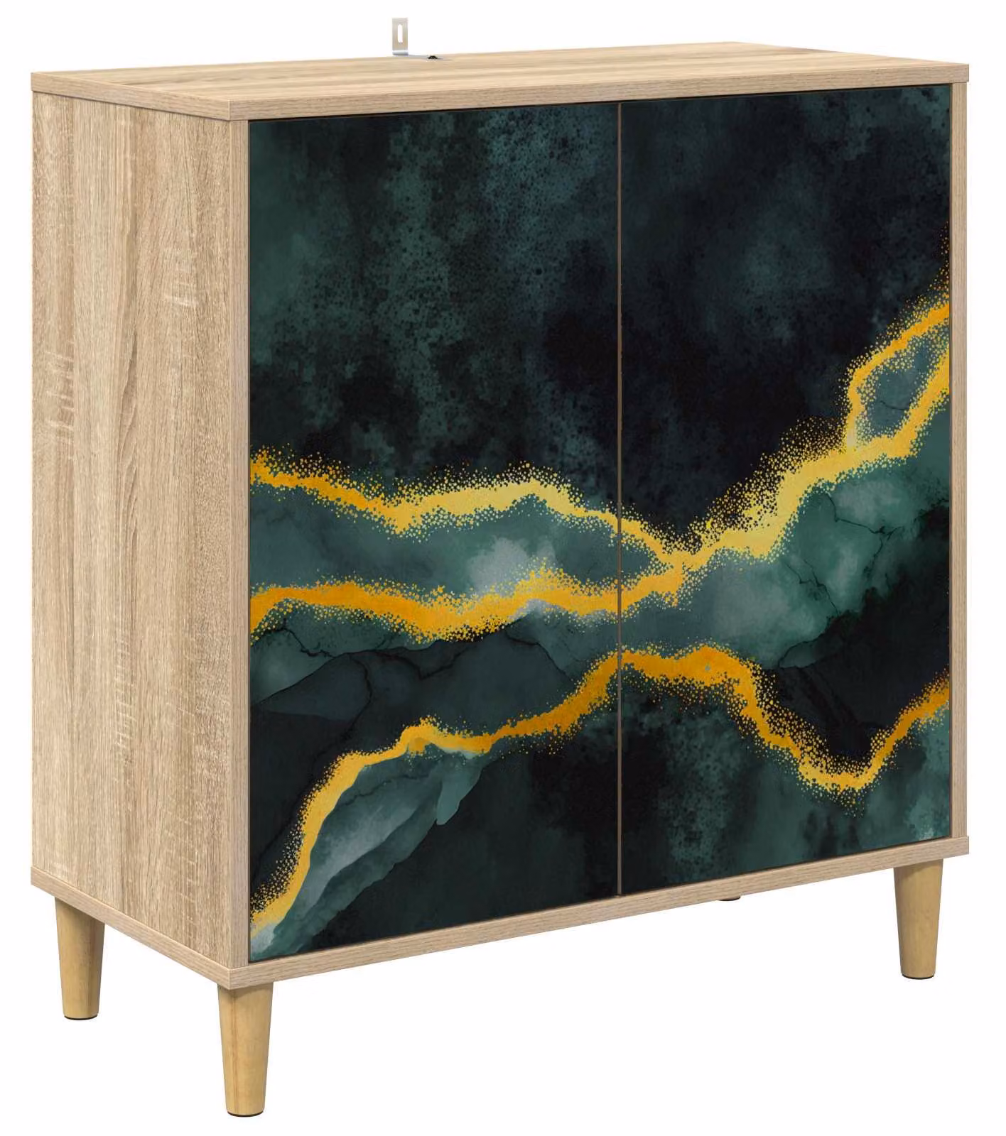 Bufet WIJHE Sonoma, dimensioni 69 x 33 x 75 cm, realizzato in legno ingegnerizzato