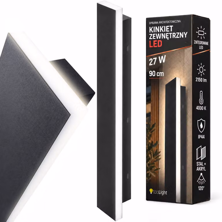 Lampada Da Facciata Toolight Jnh036-G 90 Black