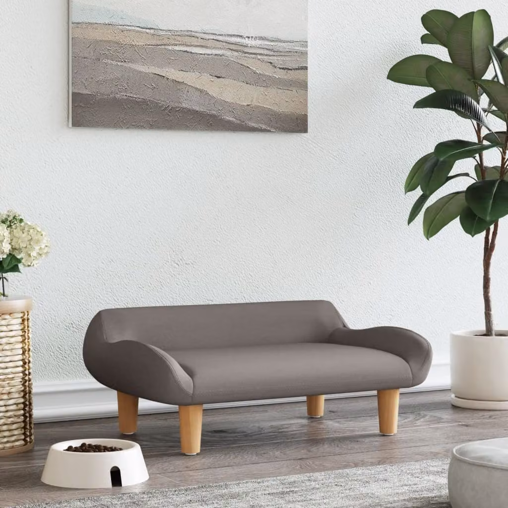 The Living Store Letto per cani Taupe 70x40x24 cm Tessuto