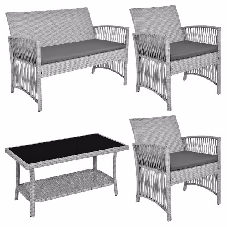 Set di mobili da giardino KALINA, colore grigio