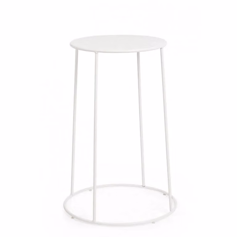 Set di 4 tavolini AUSTIN in acciaio bianco