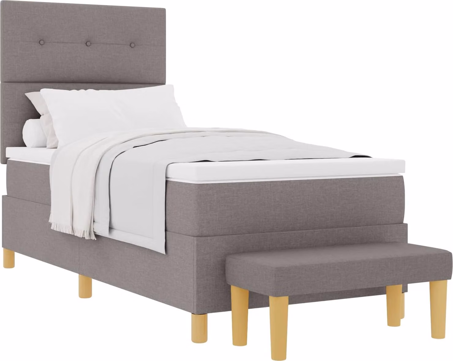 Letto a molle con testiera Talpa 190 x 90 cm Tessuto