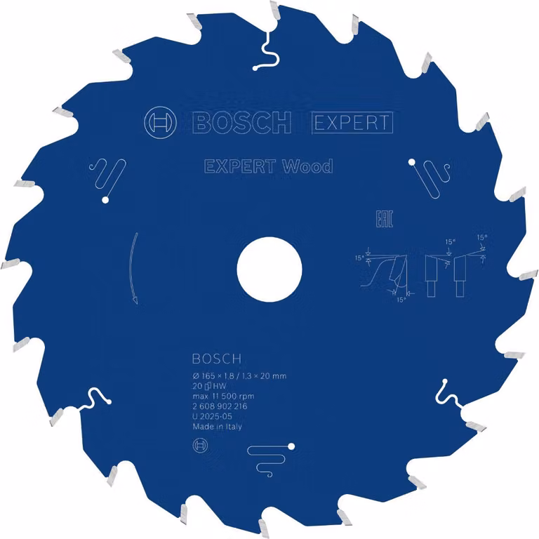 Lama circolare Bosch EXPERT Wood, 165x20 mm, Z20