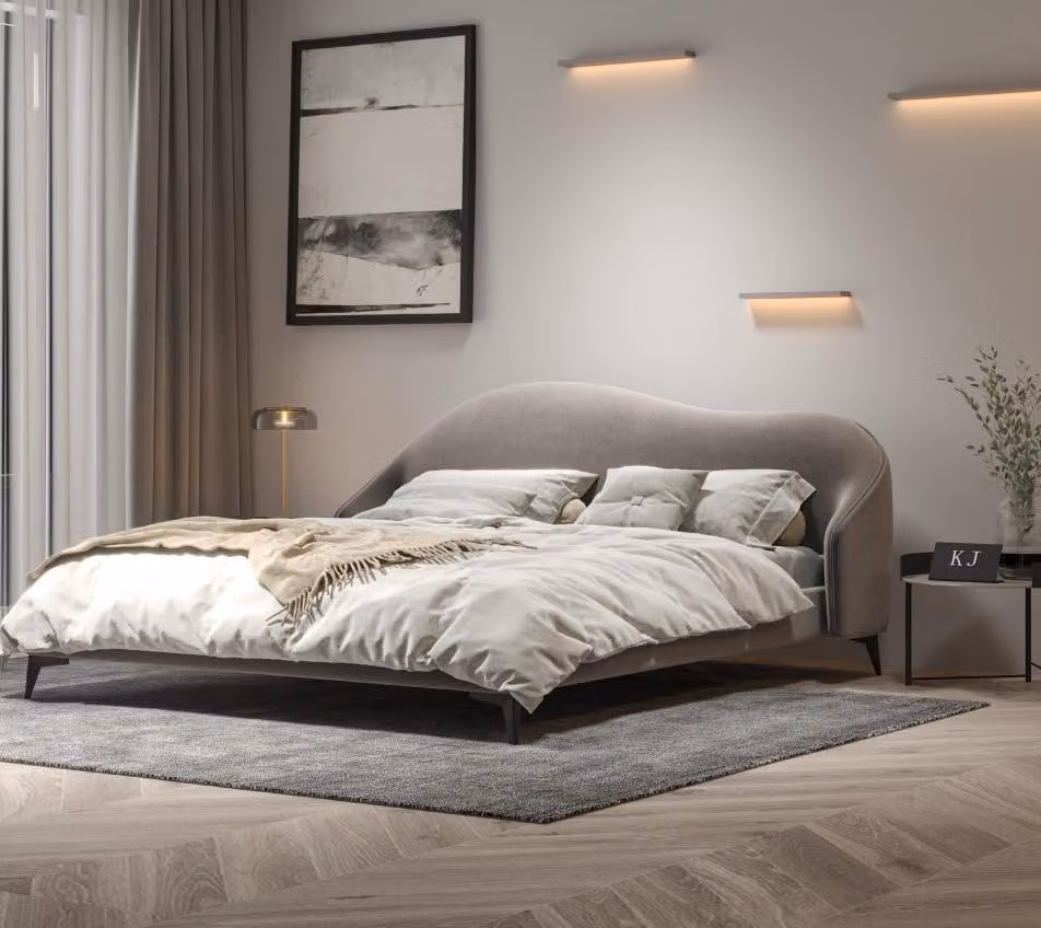 Italienische Schlafzimmer Möbel Polster Doppel Bett Luxus Design Betten Ehe