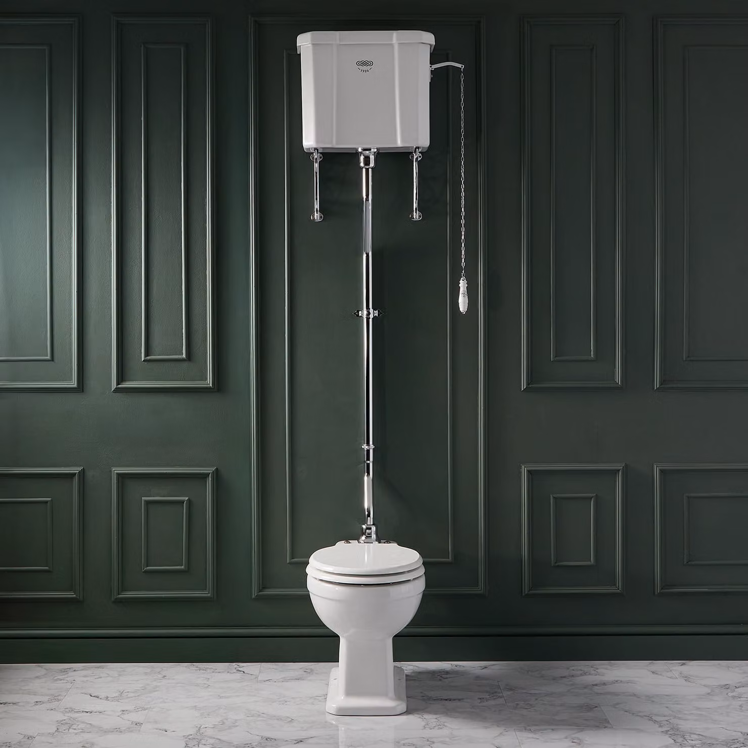 Sanitario Tradizionale con Cassetta Alta - Sedile soft close - Stile Classico - Elizabeth