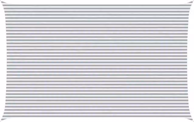 Vela Parasole Rettangolare in Poliestere Grigio Chiaro e Bianco L: 8 m x P: 5 m