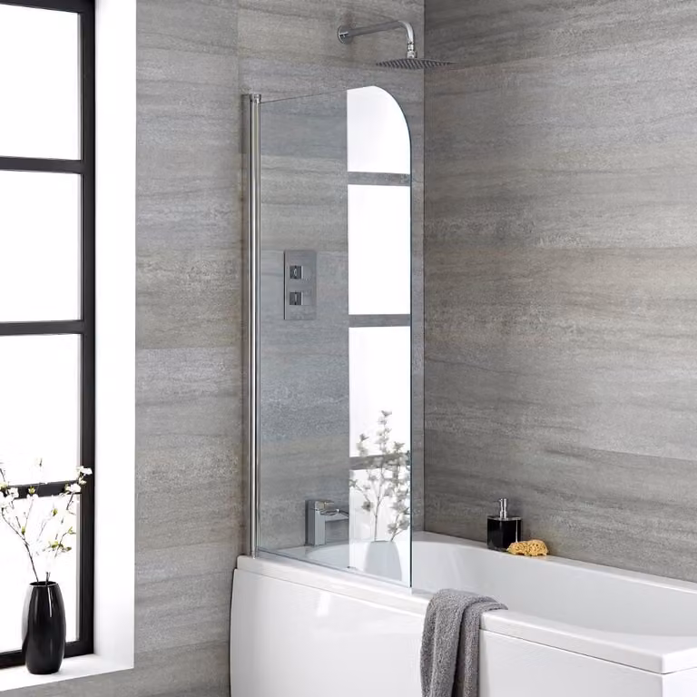 Parete Vasca da Bagno Quadrata 1400 x 800mm Quadrata Porta Doccia Box Doccia Anta Doccia Battente