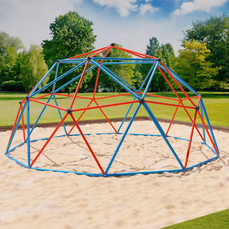 Struttura per arrampicata 360x360x180 cm DomeClimber - Cupola per arrampicata per bambini Geodome 12FT - blu/rosso