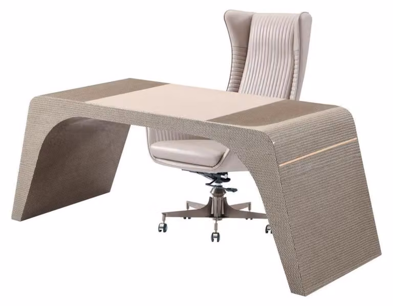 Arbeitszimmer buro Luxus Schreibtisch mit Computerstühl Büromöbel Modern Beige