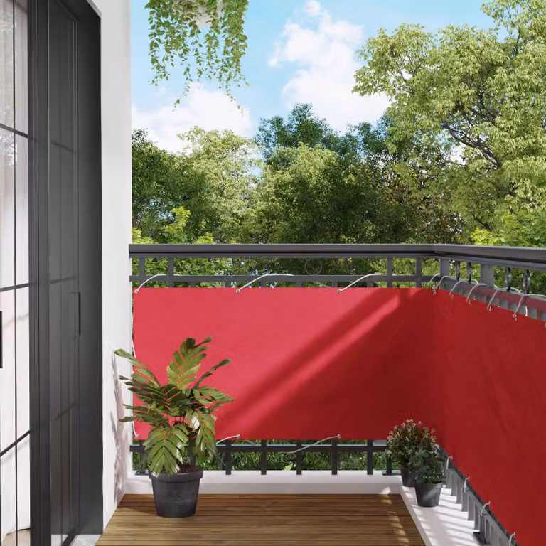 Schermo da balcone Borgogna 75 x 300 cm Tessuto Oxford