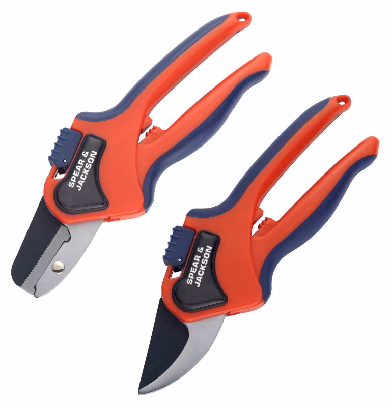 Forbice da potatura professionale, modello 6070TP, con lama a bypass e appoggio