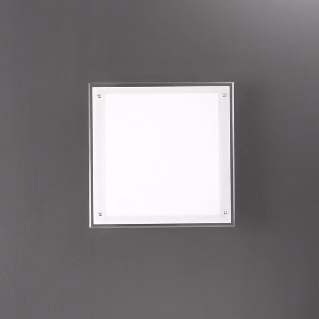 Plafoniera Moderna Perenz in Vetro Bianco e Cromo con LED da 40W Dimmerabile IP20