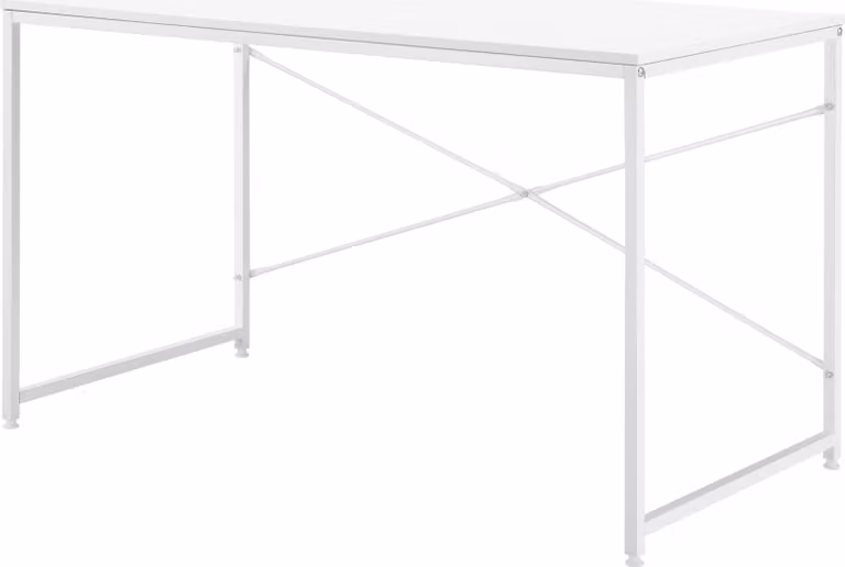 [Scrivania 120x60x72cm in rovere bianco scrivania da ufficio scrivania per computer scrivania da lavoro tavolo per PC