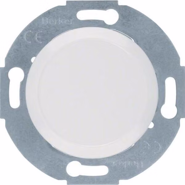 Tappo cieco Hager WTF1001PW1 con elemento centrale 1930/vetro pws lucido