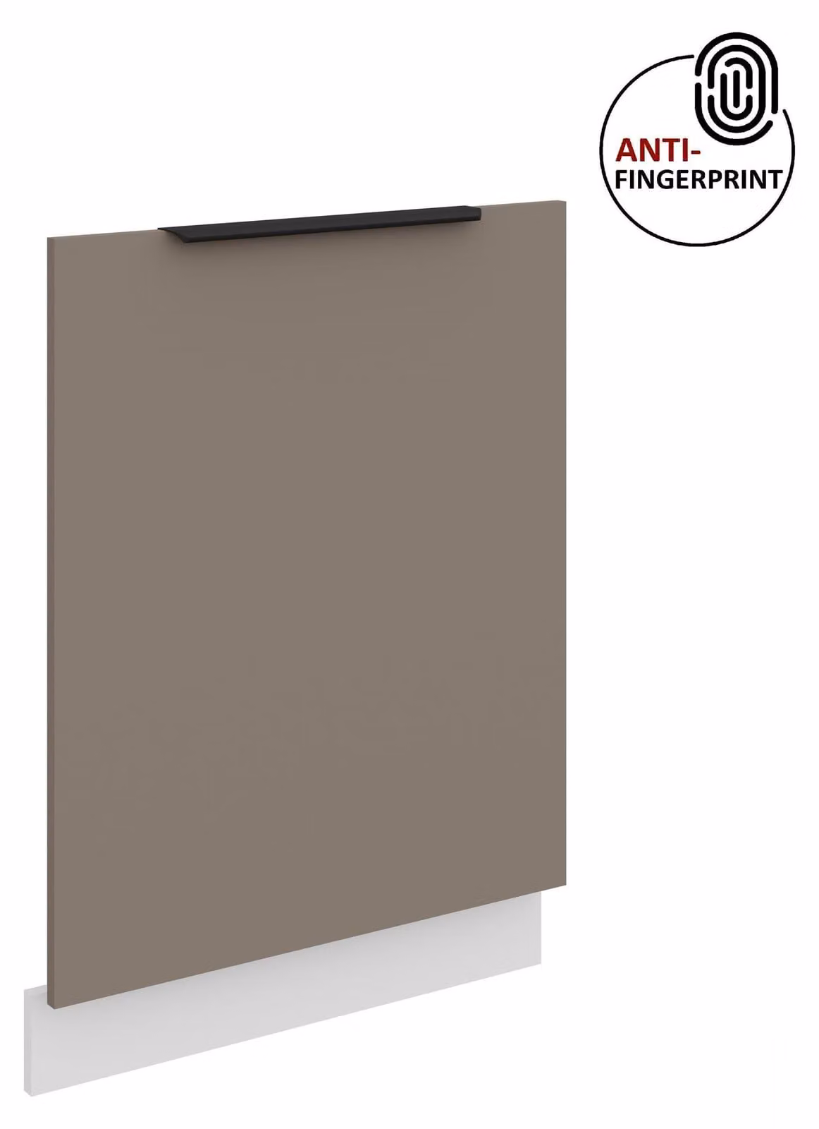 Pannello frontale per lavastoviglie da 60 cm completamente incassata ARIA, grigio sabbia ultra opaco + bianco opaco, frontali di alta qualità con rivestimento anti-impronta, cucina a incasso