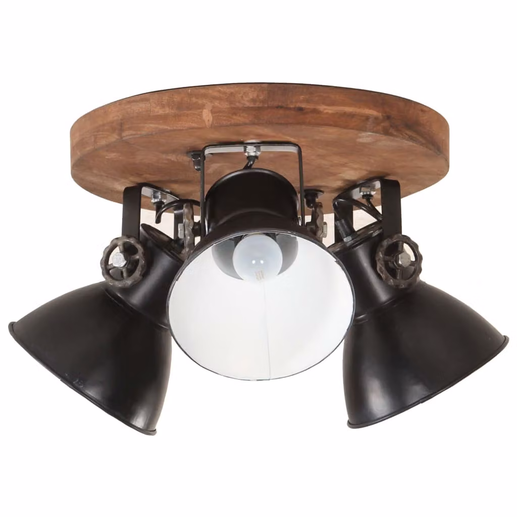 Lampada a Sospensione Industriale 25 W Nero 42x27 cm E27