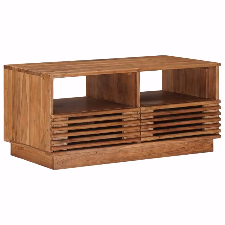 vidaXL Tavolo da Caffè Moderno in Legno di Acacia Marrone L: 85 cm, P: 45,5 cm, H: 40 cm