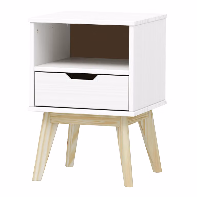 Comodino 1 cassetto BONITO laccato bianco