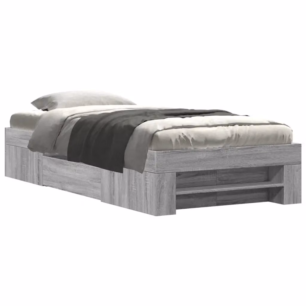 Giroletto vidaXL in legno multistrato grigio, L/P/H: 200 x 90 x 33 cm – 2
