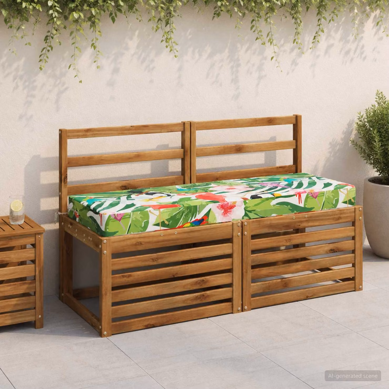 Cuscino per la seduta vidaXL SOEST multicolore in poliestere con rivestimento lavabile e resistente ai raggi UV