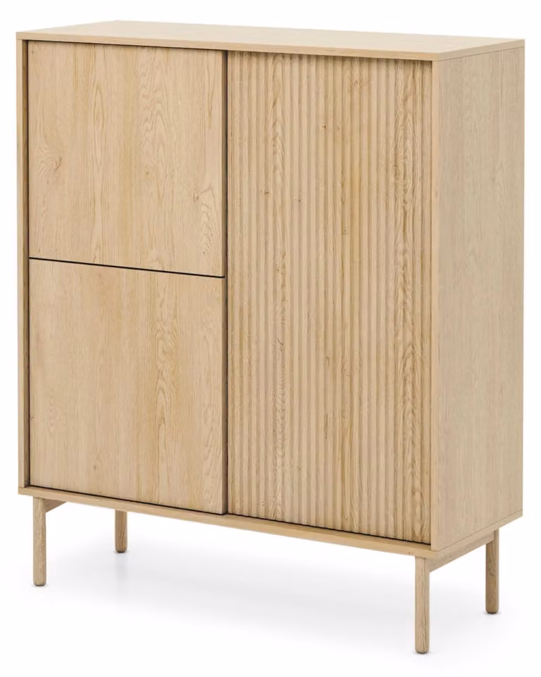 Selsey Tavo - Credenza alta a 3 ante, rovere Cremona, 103 cm