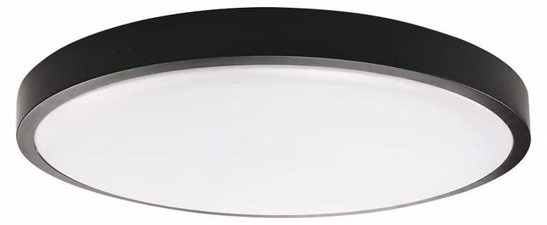 V-Tac VT-8618S Lampada a soffitto a LED con sensore di movimento - 18W - Nero - 4000K - Adatta per il bagno