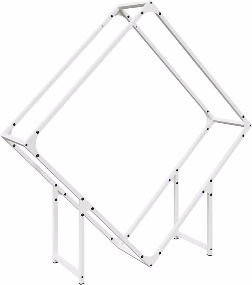 Rastrelliera per Legna da Ardere Bianca 100x25x100 cm