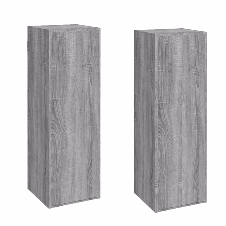 Mobili TV 2 pz Grigio Sonoma 30,5x30x90 cm in Legno Multistrato