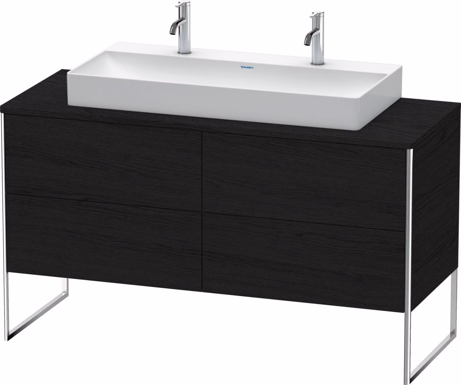 Duravit XSquare Meuble sous-vasque sur console au sol, 4 tiroirs, 1400x778x548mm, XS4925M1616, XS4925M1616