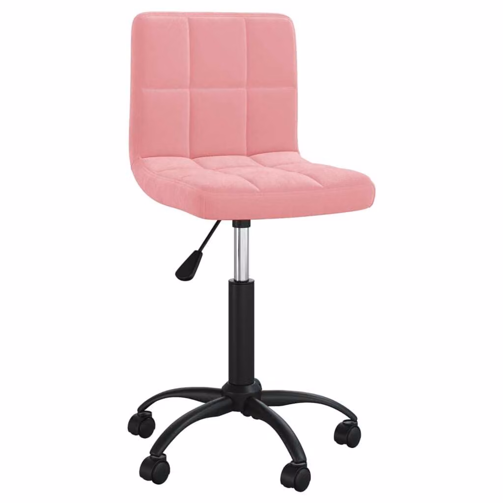 vidaXL Sedia da ufficio girevole in velluto rosa