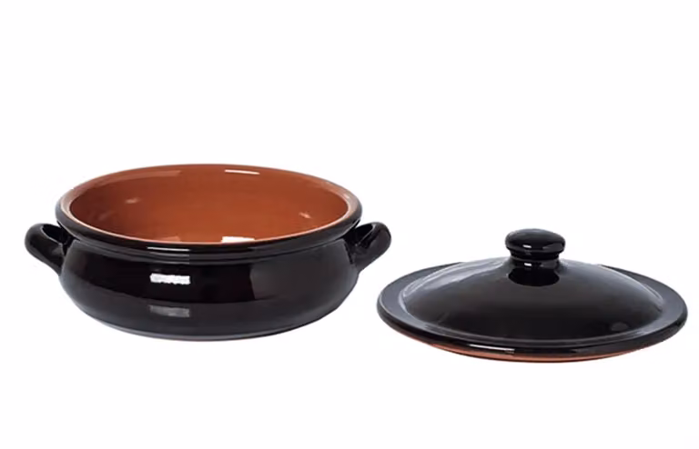 Tegame in terracotta con coperchio, diam. 20cm