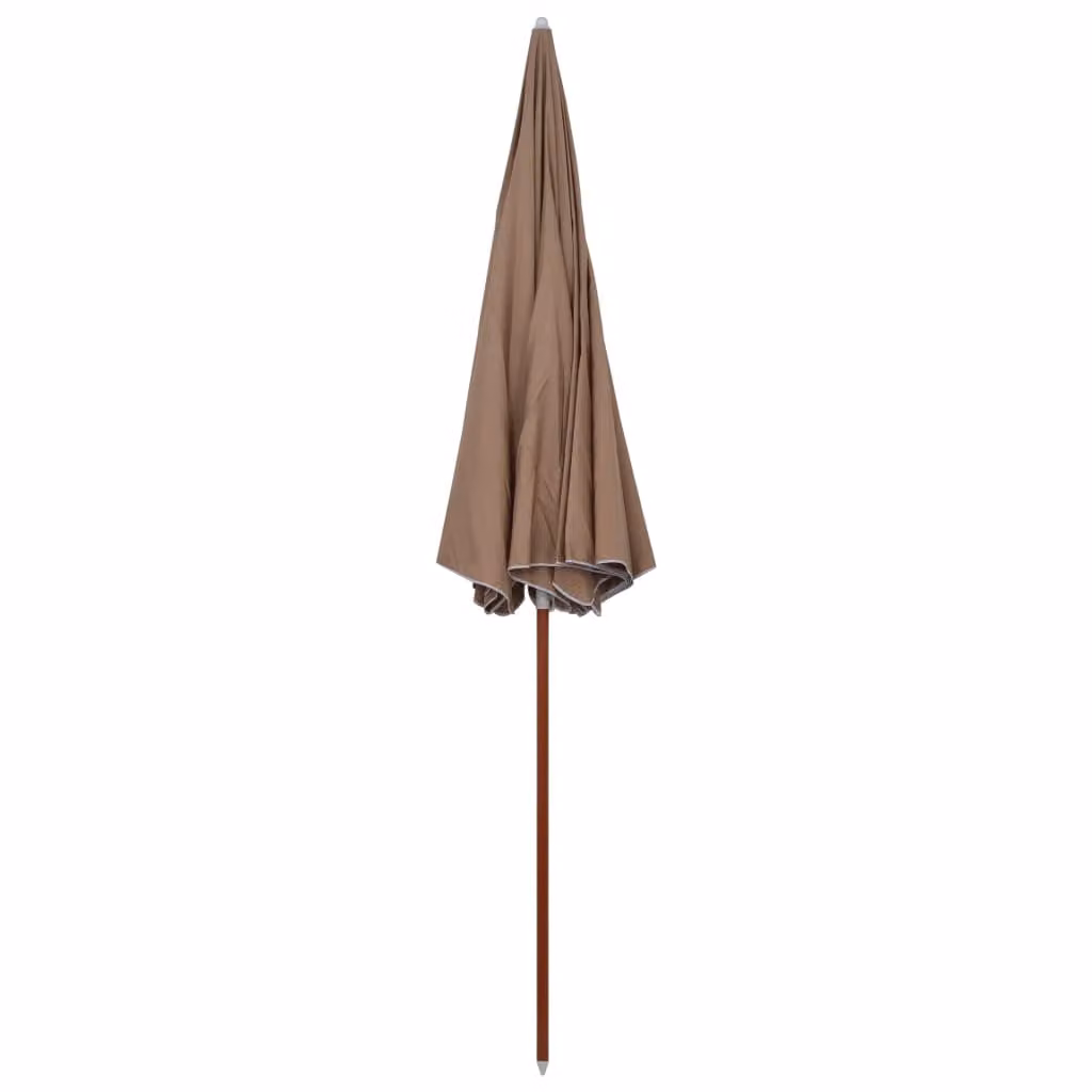 vidaXL Ombrellone con palo in acciaio 300 cm Taupe
