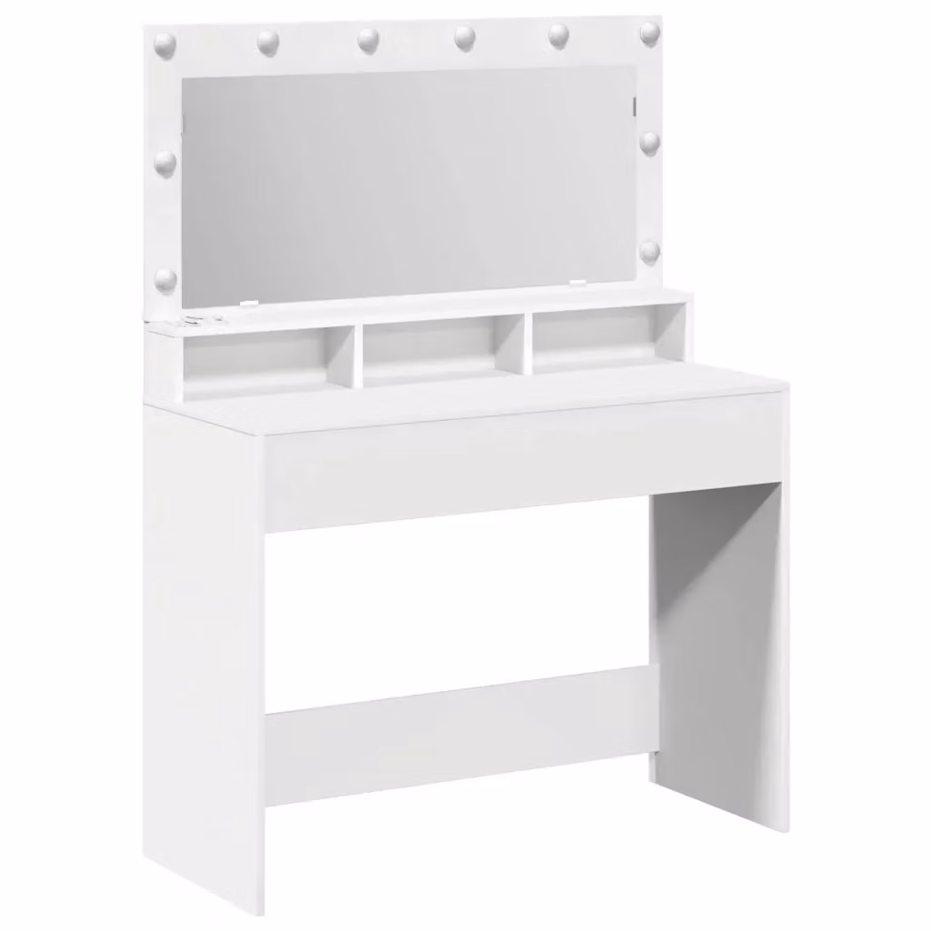 vidaXL Tavolo da Trucco Moderno Bianco in MDF L/P/H: 100 x 41 x 135 cm – 2