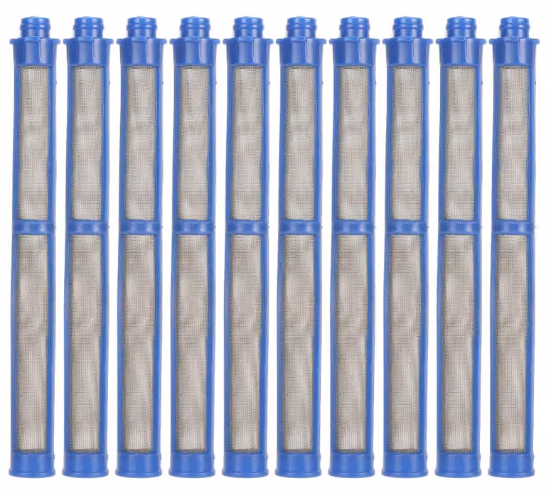 10 filtri per pistole a spruzzo senza aria, ricambi aftermarket, accessori per vernice ad alta efficienza, colore blu, trama 100