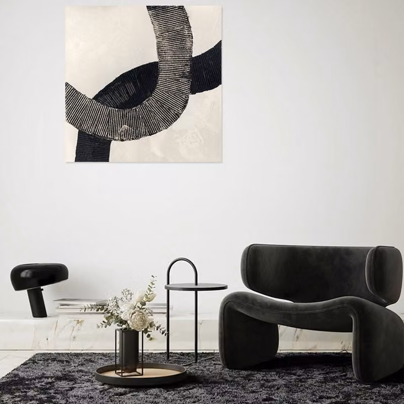 Quadro Black Lines Agave Quadri