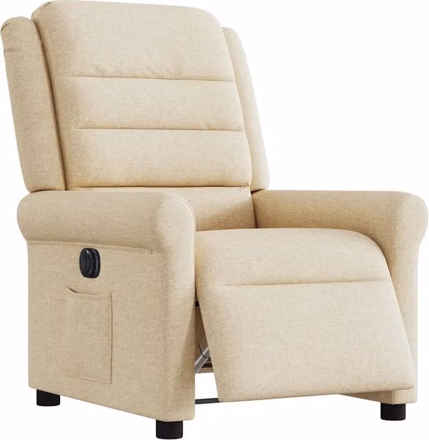 Poltrona Elettrica Reclinabile Crema in Tessuto 3303302