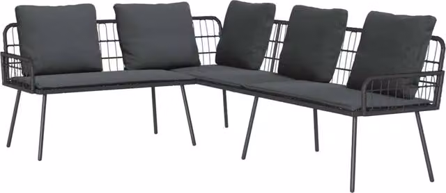 Divano con cuscino-Sofa con cuscino-Divanetto Grigio x Metallo
