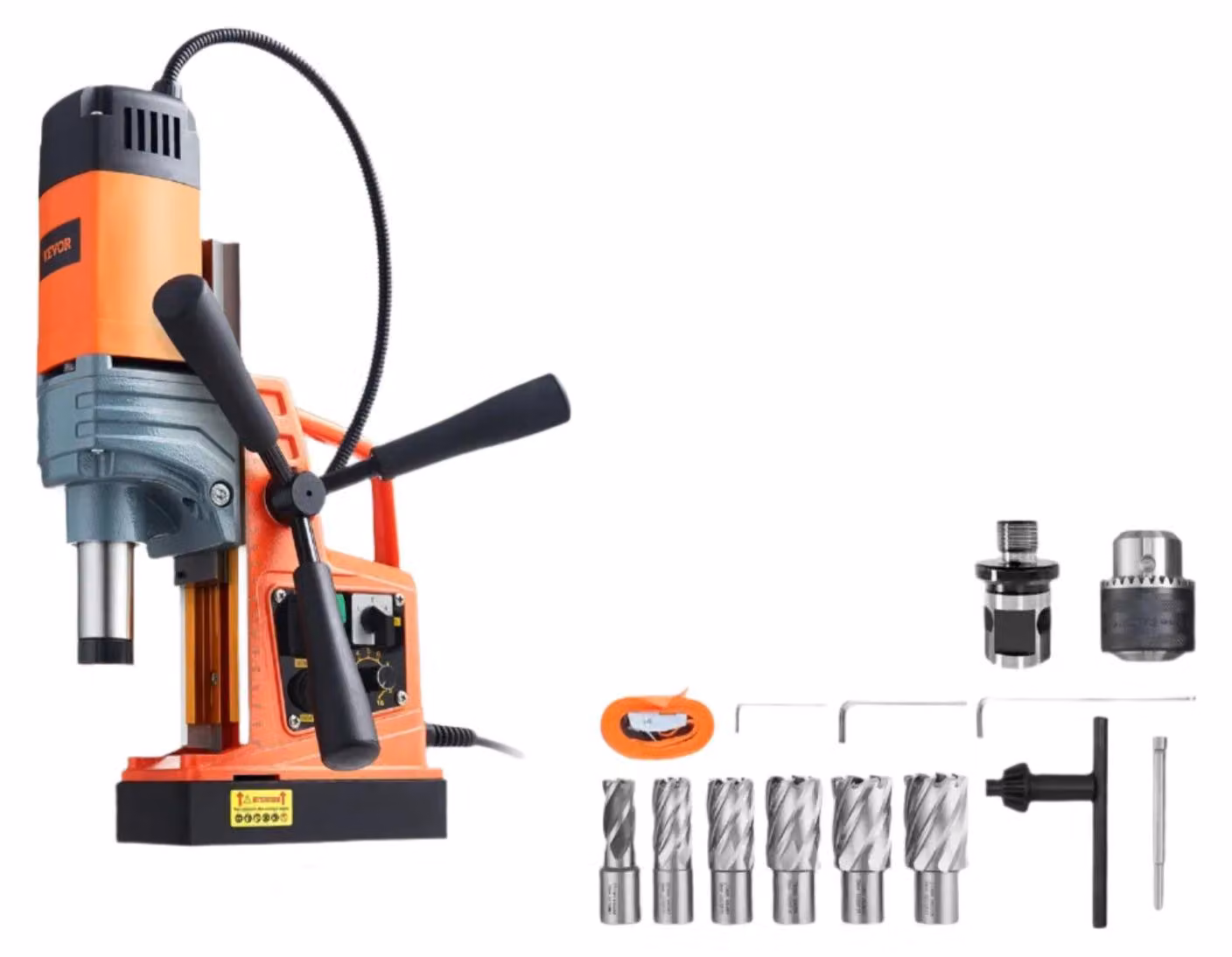 Trapano magnetico - Trapano elettrico a colonna - 1400W - Forza magnetica: 13000N - Professionale