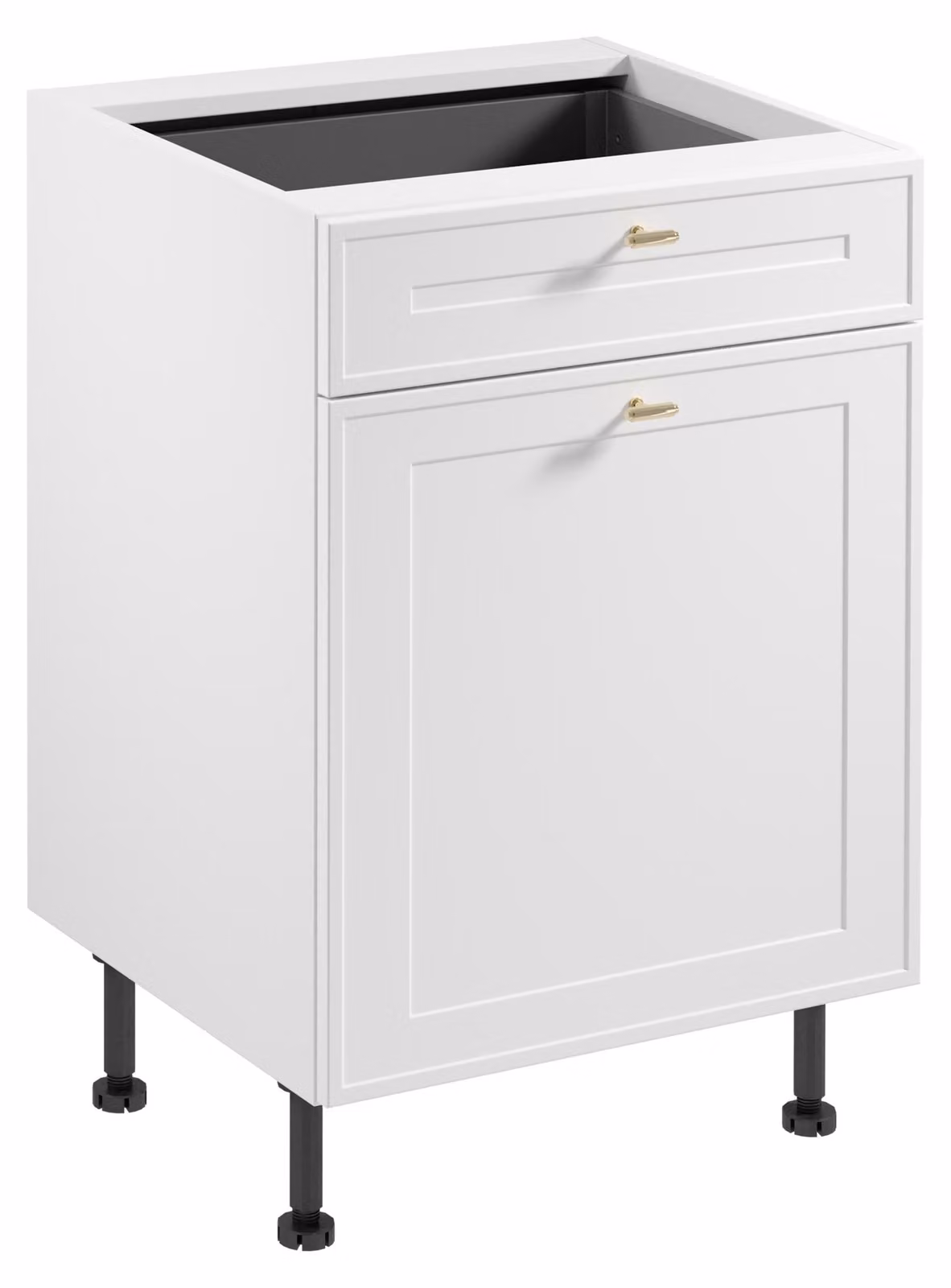 Mobile base con cassetto SALERNO - larghezza 60 cm, bianco + credenza in omaggio