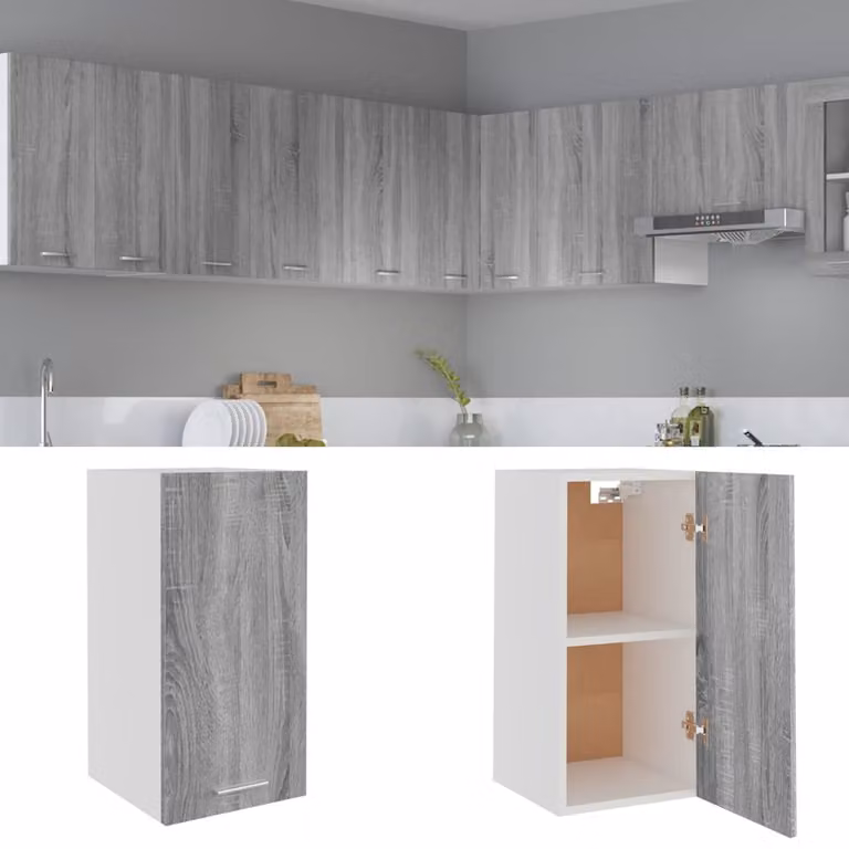 Pensile da cucina moderno vidaXL Lyon Grigio Sonoma L: 29,5 cm, P: 31 cm, H: 60 cm