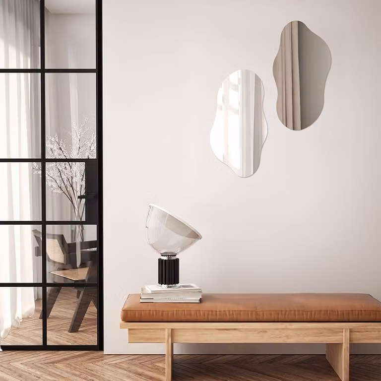 Specchio Soft Shape Agave Quadri