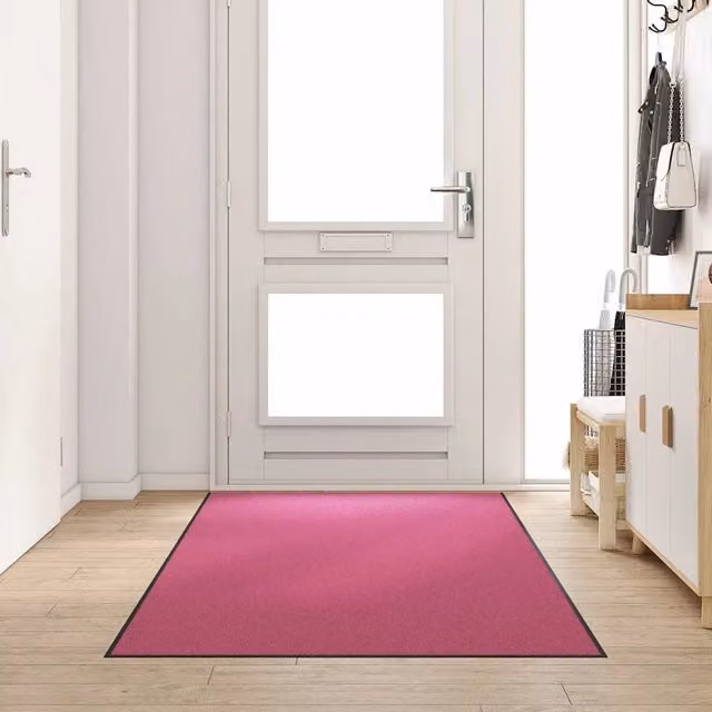 Tappeto rettangolare moderno vidaXL rosa e nero in poliammide e PVC, L: 300 cm, P: 120 cm – 1