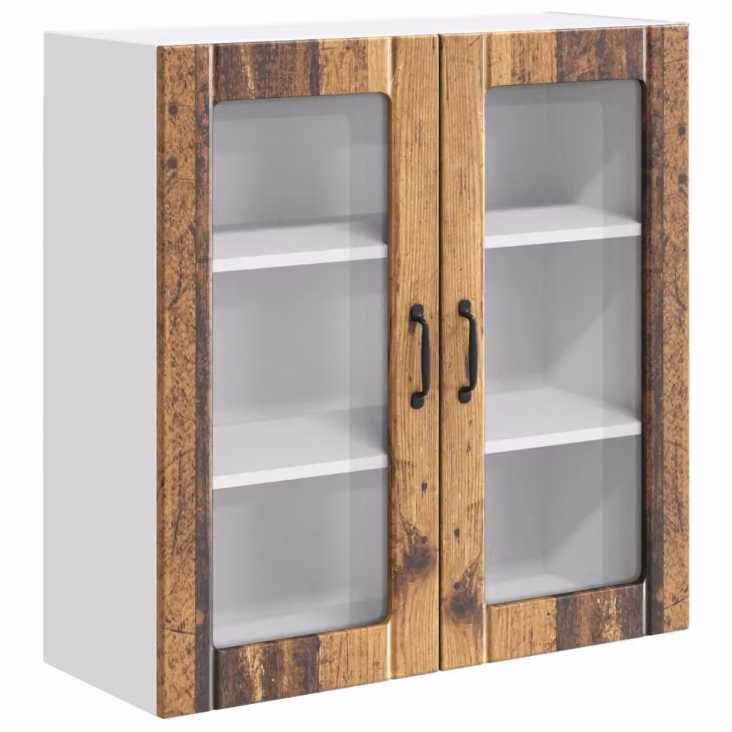 Armadio da cucina pensile vidaXL in legno marrone con ante scorrevoli, L: 80 cm, P: 31 cm, H: 80 cm – 2