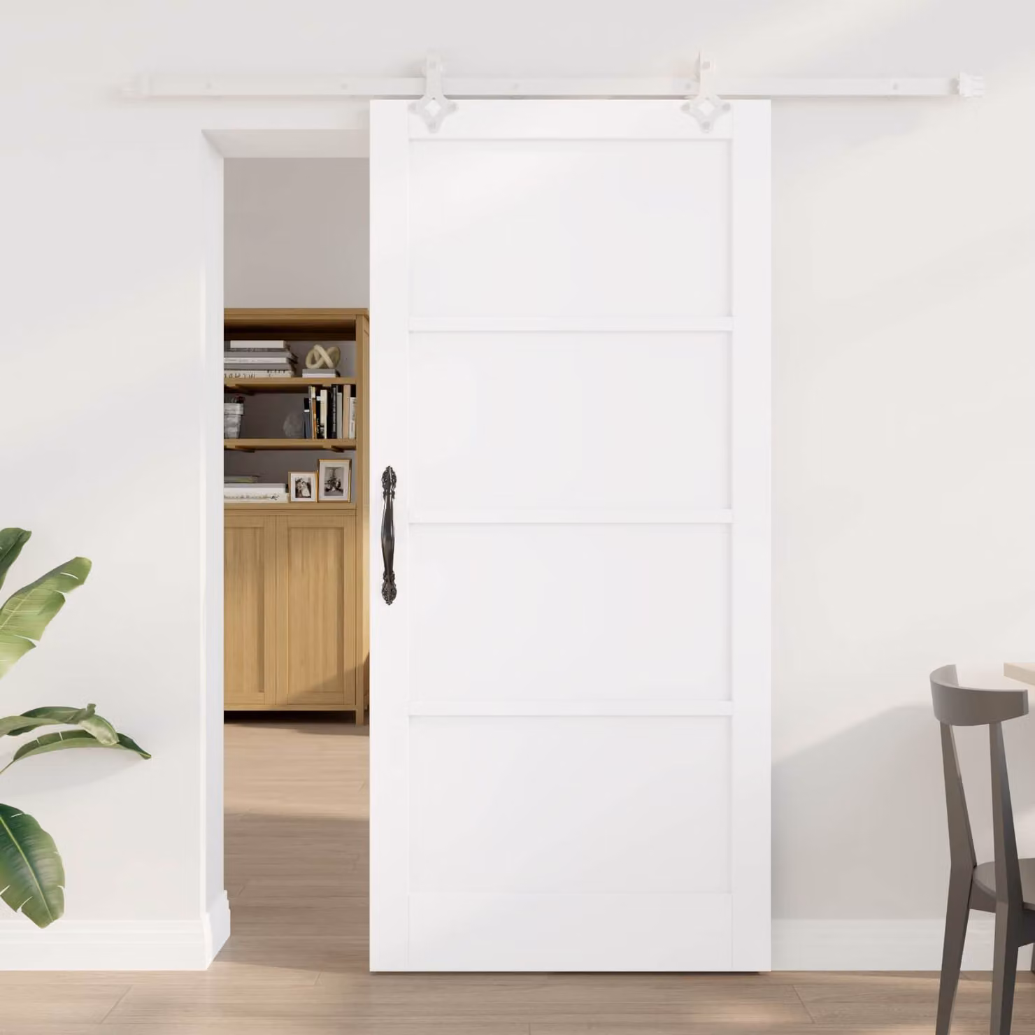 vidaXL Porta scorrevole 93 x 202 cm Legno ingegnerizzato Bianco